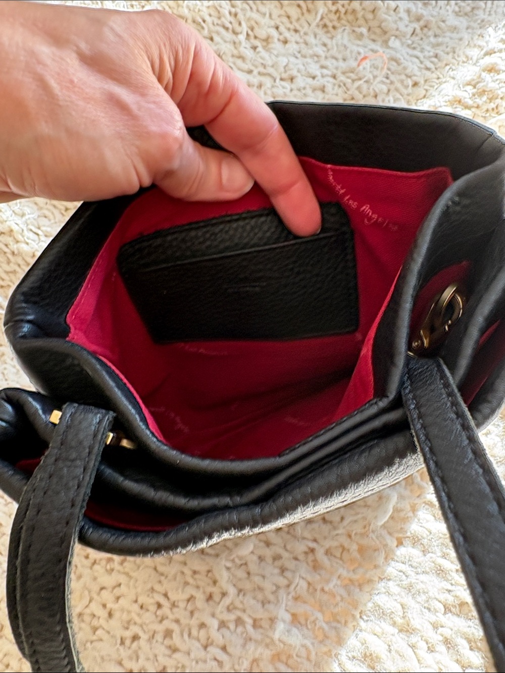 Hammitt Duke black Leather Shoulder Bag with Gold Stud Accents.. like new - Picture 10 of 11